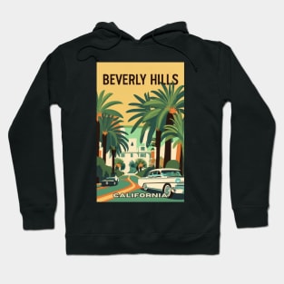 A Vintage Travel Art of Beverly Hills - Los Angeles - California - US Hoodie